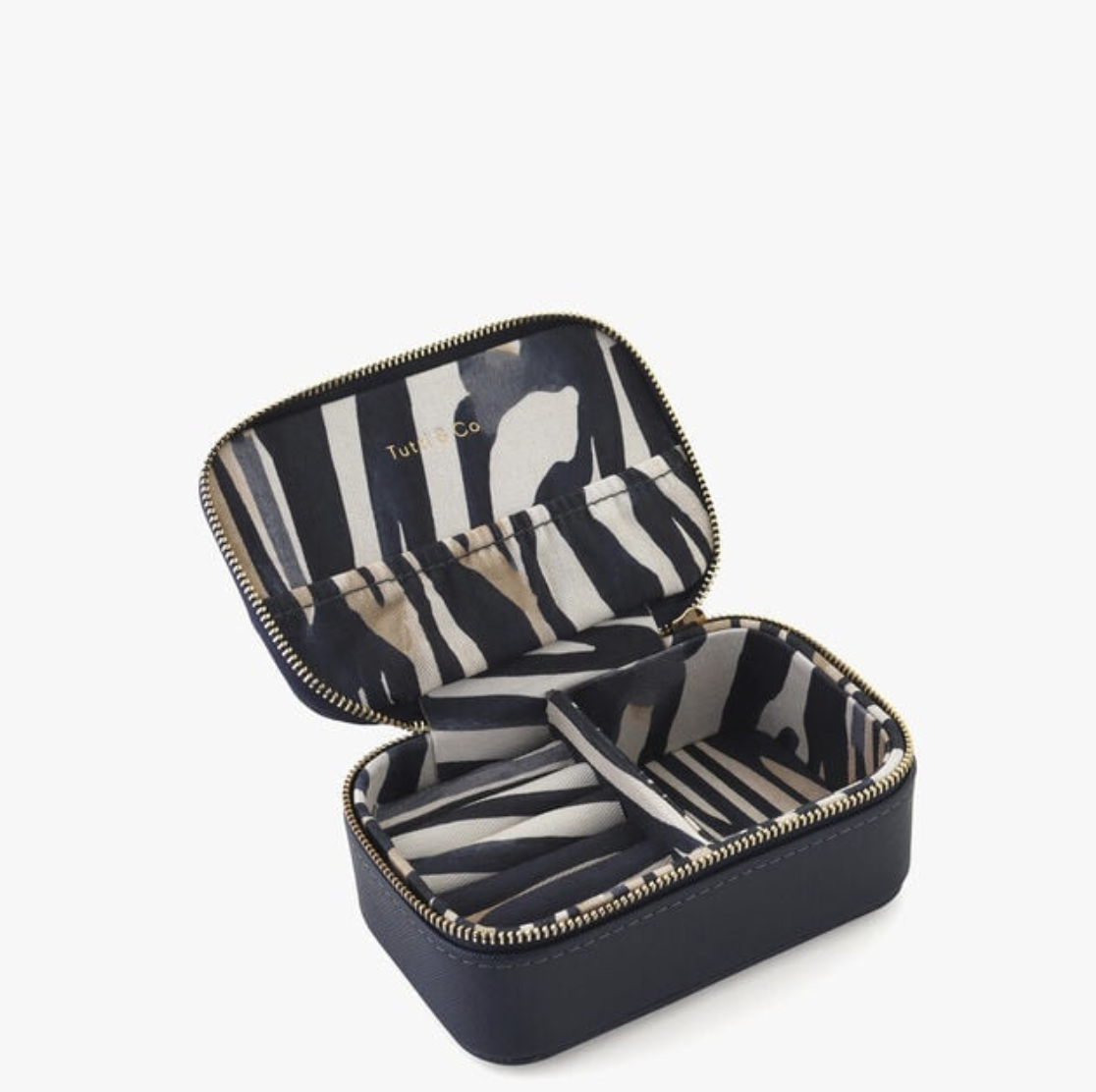 Tutti & Co Deep Navy Riverine Jewellery Box