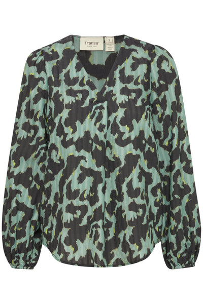 Fransa Lelu Blouse In Green Bay