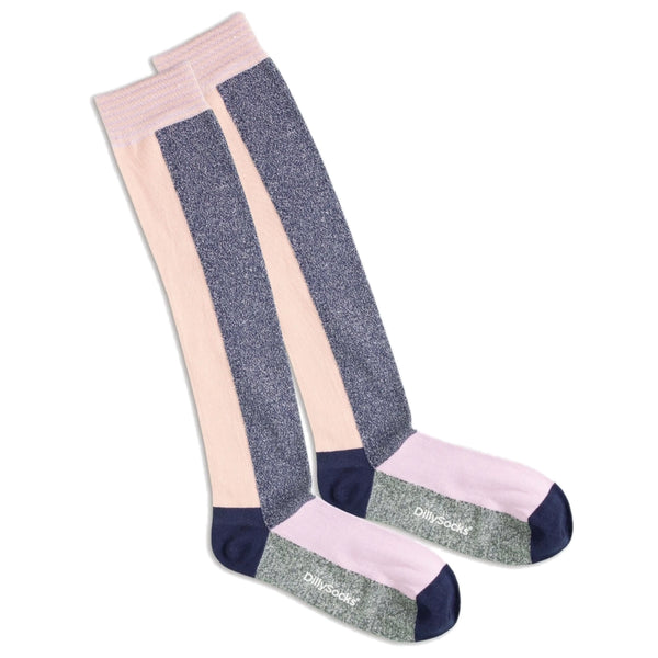 DillySocks Glitzer-strümpfe - Sky Lawn