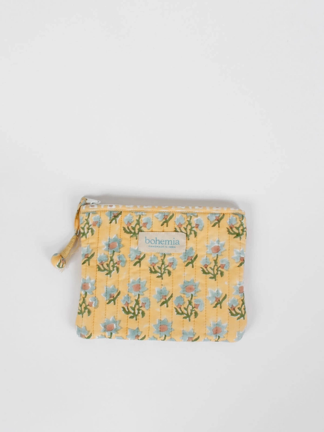 Bohemia Designs Posie Cosmetic Purse Zip Pouch - Buttermilk