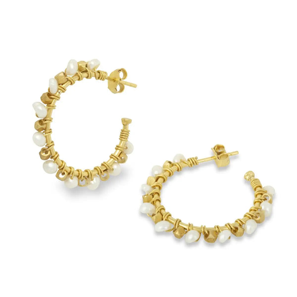 Ashiana Mini Riva Earrings - Freshwater Pearl Earrings