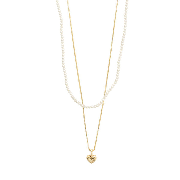 Pilgrim Arlet Necklace 2-in-1 Set, Gold-plated