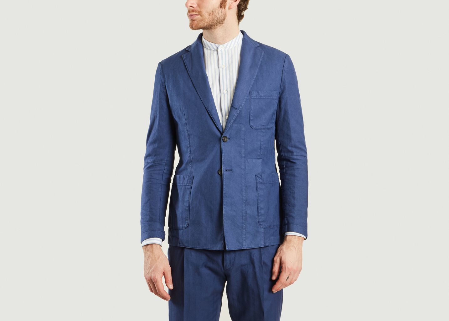 LY ADAMS Cotton And Linen Blazer