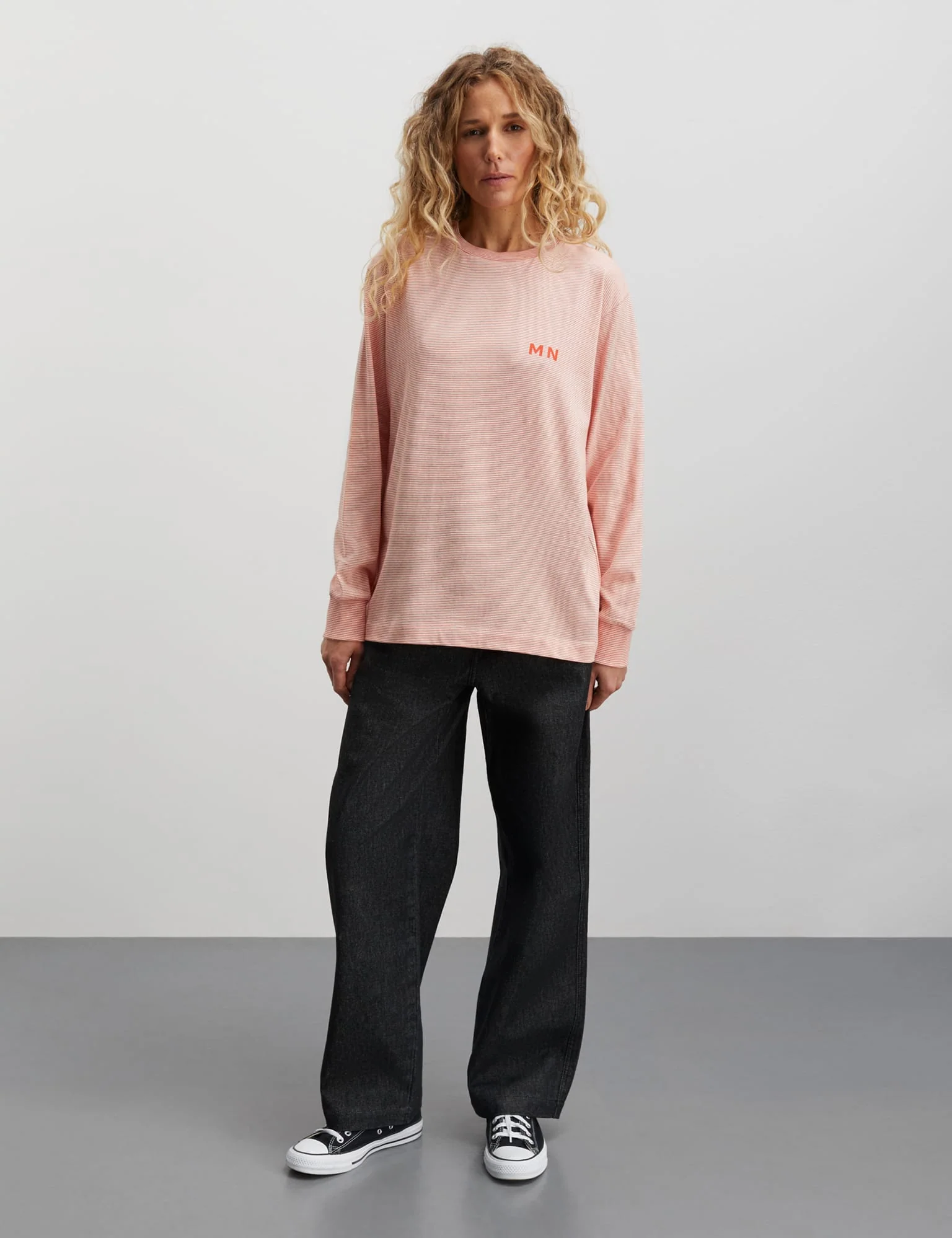 Mads Norgaard Mads Nørgaard Crisp Jersey Bolette Tee Ls Cherry Tomato/vanilla Ice