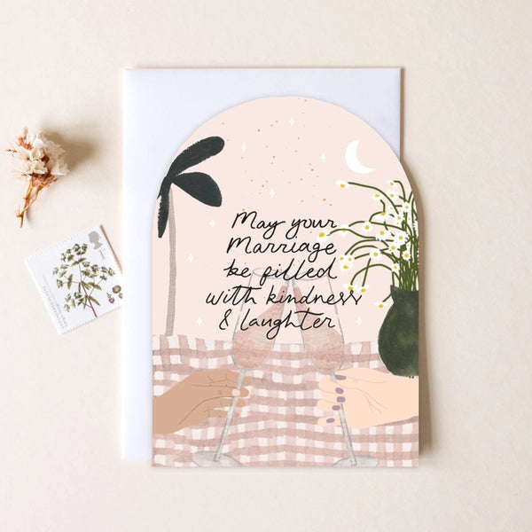 The hidden pearl May Your Marriage be Filled with Kindness and Laughter Blessing Card