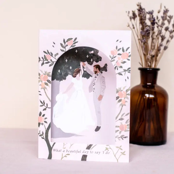 The hidden pearl Wedding Day Greeting Card