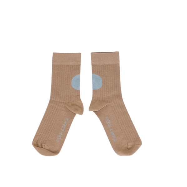 Monk & Anna Sand Graphic Shape Socks