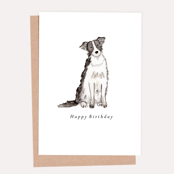 Heather Lucy J Design Border Collie Birthday Card