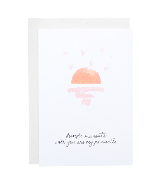 The hidden pearl A6 Simple Moments With You Are My Favourite Greeting Card