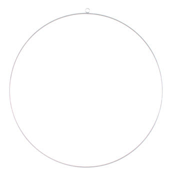 Lightstyle London  45cm Silver Hanging Decorative Hoop