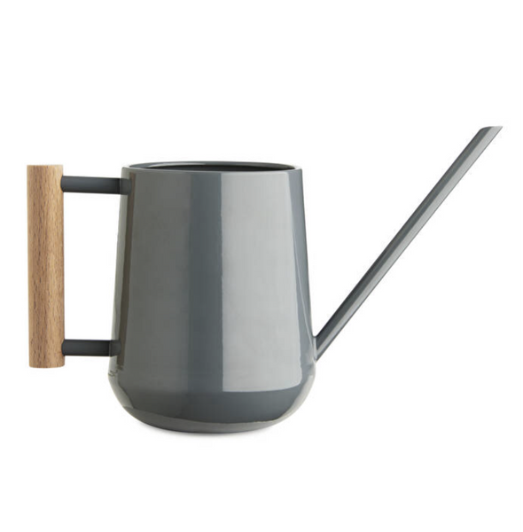 Burgon & Ball Grey Indoor Watering Can with Wooden Handle