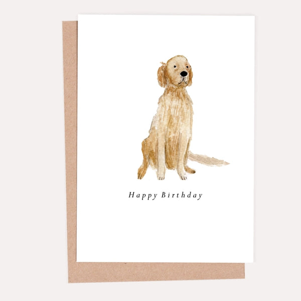 Heather Lucy J Design Golden Retriever Birthday Card