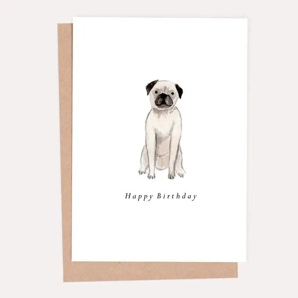 Heather Lucy J Design Pug Birthday Card