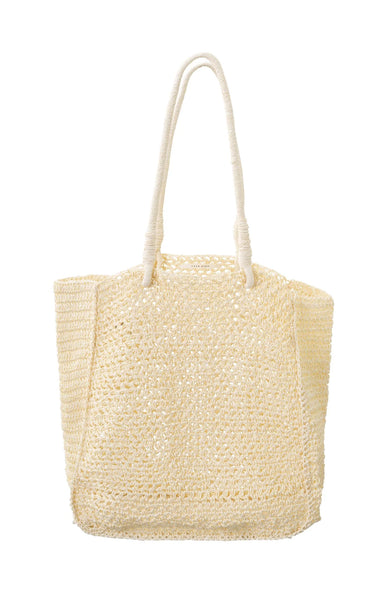 Yaya Off white Straw Beach Bag