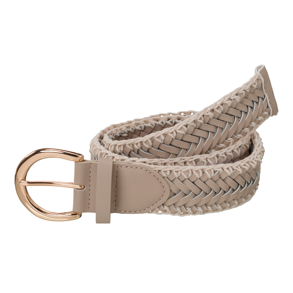 Yaya  Army Green Round Buckle Braided Belt 