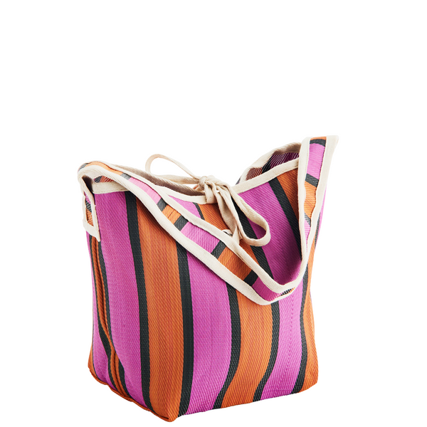 Madam Stoltz Recycled Cotton Striped Bag