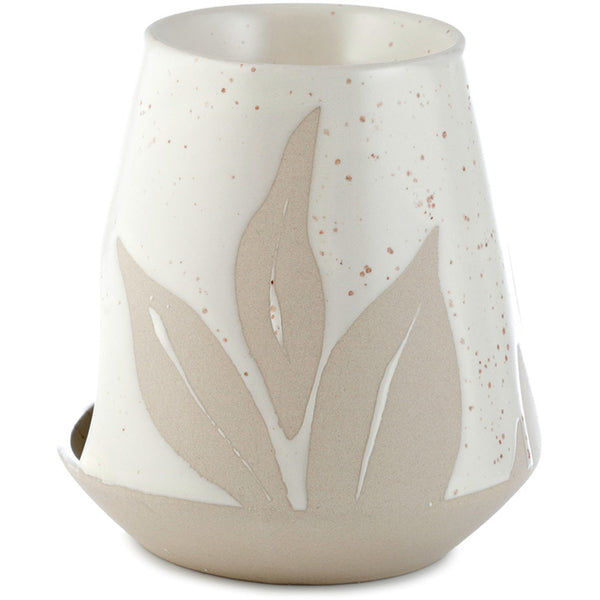 Puckator Florens Hesperantha Cream Glaze Relief Stoneware Oil Burner