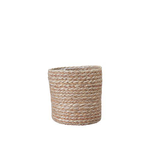 Wikholm Form Large Natural Belle Lined Stripe Seagrass Plant Pot