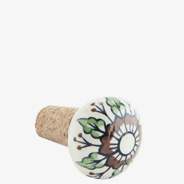 Madam Stoltz Hand Painted Stoneware Bottle Stopper