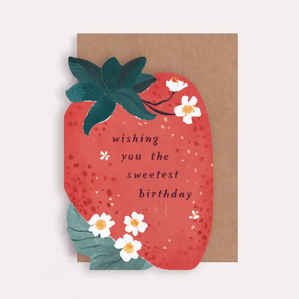 Sister Paper Co Sweet Strawberry Birthday Greeting Card