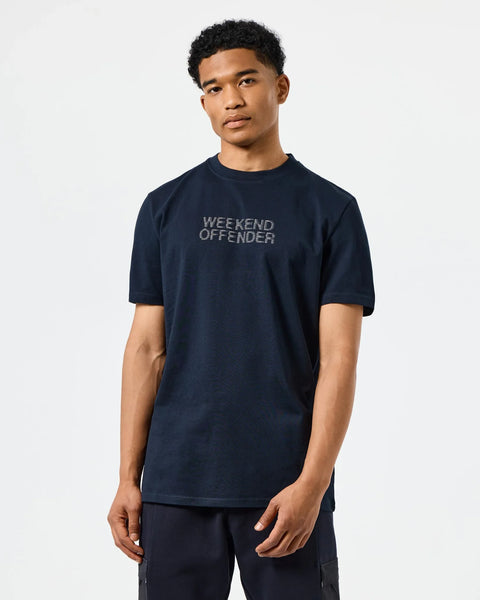 Weekend Offender Bucci Gradient Print Tee In Navy