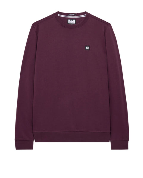 Weekend Offender Ferrer Badge Sweatshirt In Acai Berry