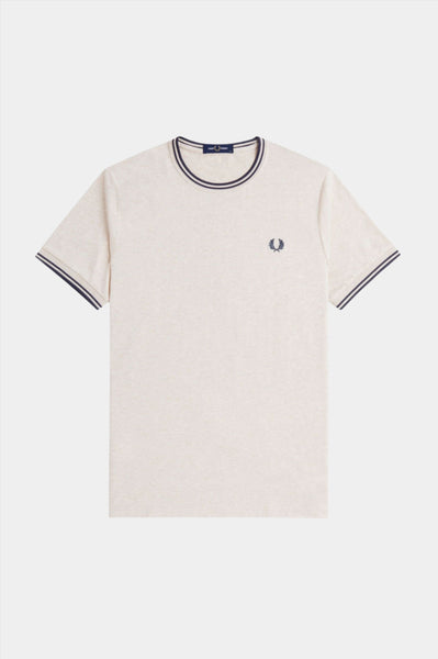 Fred Perry Fred Perry Twin Tipped T-shirt - Porridge Marl/anchor Grey