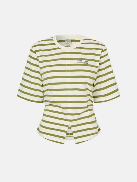 Baum und Pferdgarten Juma T-shirt - Green Stripe