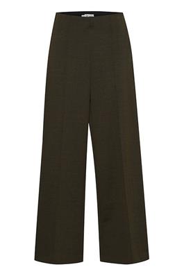 ICHI Kate Herringbone Jacquard Trousers - Black/lizard