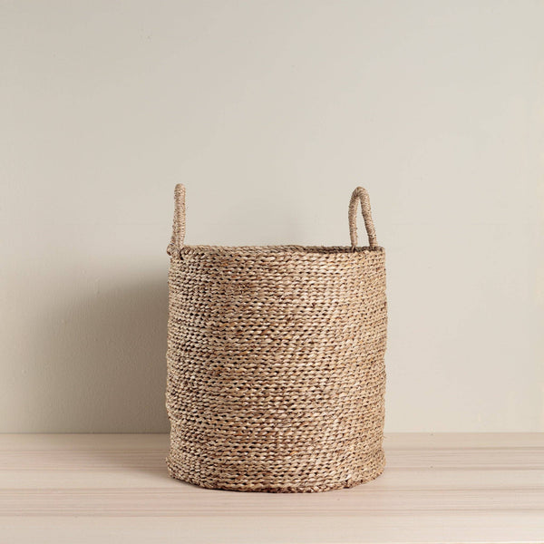 TUSKcollection Natural Tall Seagrass Basket With Handles