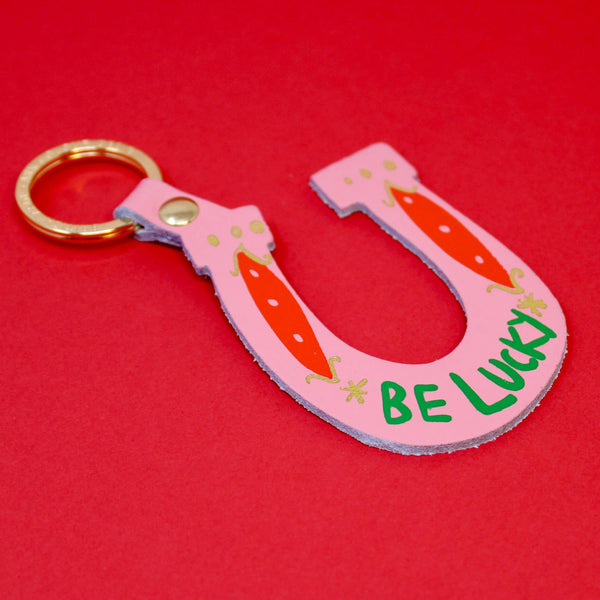 Ark Colour Design Be Lucky Key Fob: Pale Pink