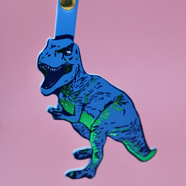 Ark Colour Design T-rex Key Fob - Cornflower