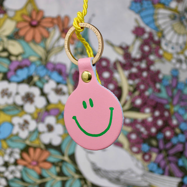 Ark Colour Design Feeling Lush Smilie Face Key Fob: Pale Pink