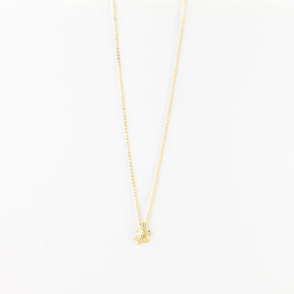 Pineapple Island Asri Sea Turtle Necklace In Gold