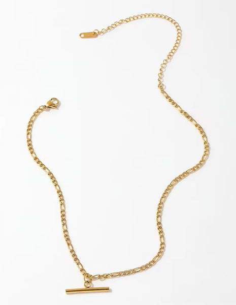 Nordic Muse Gold T-bar Choker Necklace