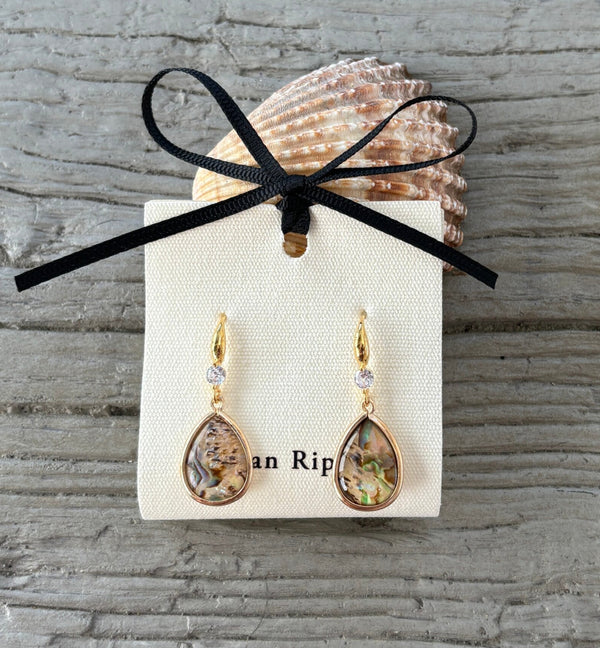 Ocean Ripples Abalone Earring 806