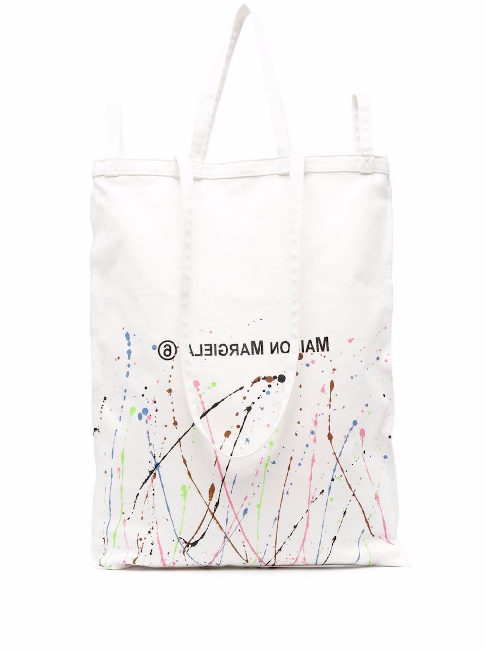 Maison Margiela White MM6 Oversized Logo Tote Bag