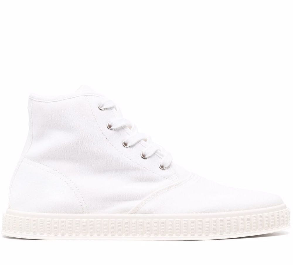 Maison Margiela White Numbers Logo Hi Top Sneakers