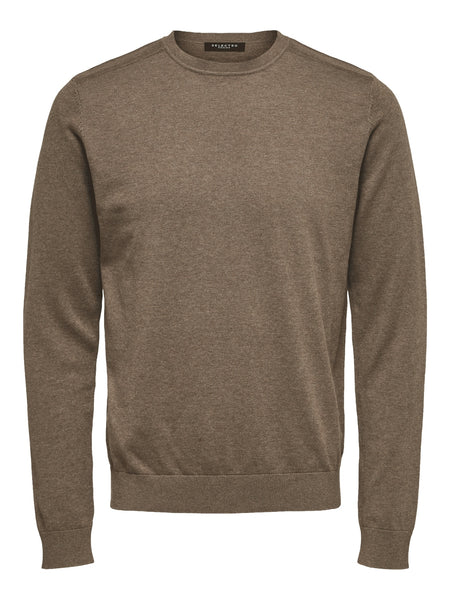 Selected Homme Slhberg Teak Crew Neck Jumper