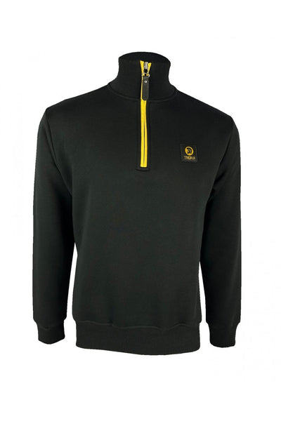 Trojan Quarter Zip Sweat-black