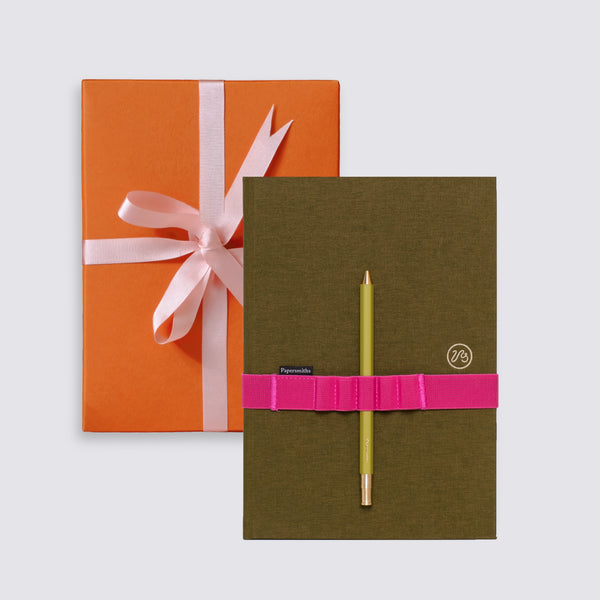 Papersmiths Notebook, Pen And Band Gift Set - Myrtle