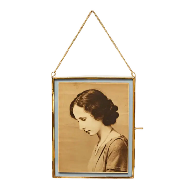 Paper High Large Gold Antique Brass Glass Dia Hanging Photo Frame