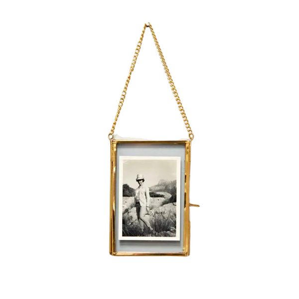 Paper High Small Gold Antique Brass Glass Dia Hanging Photo Frame