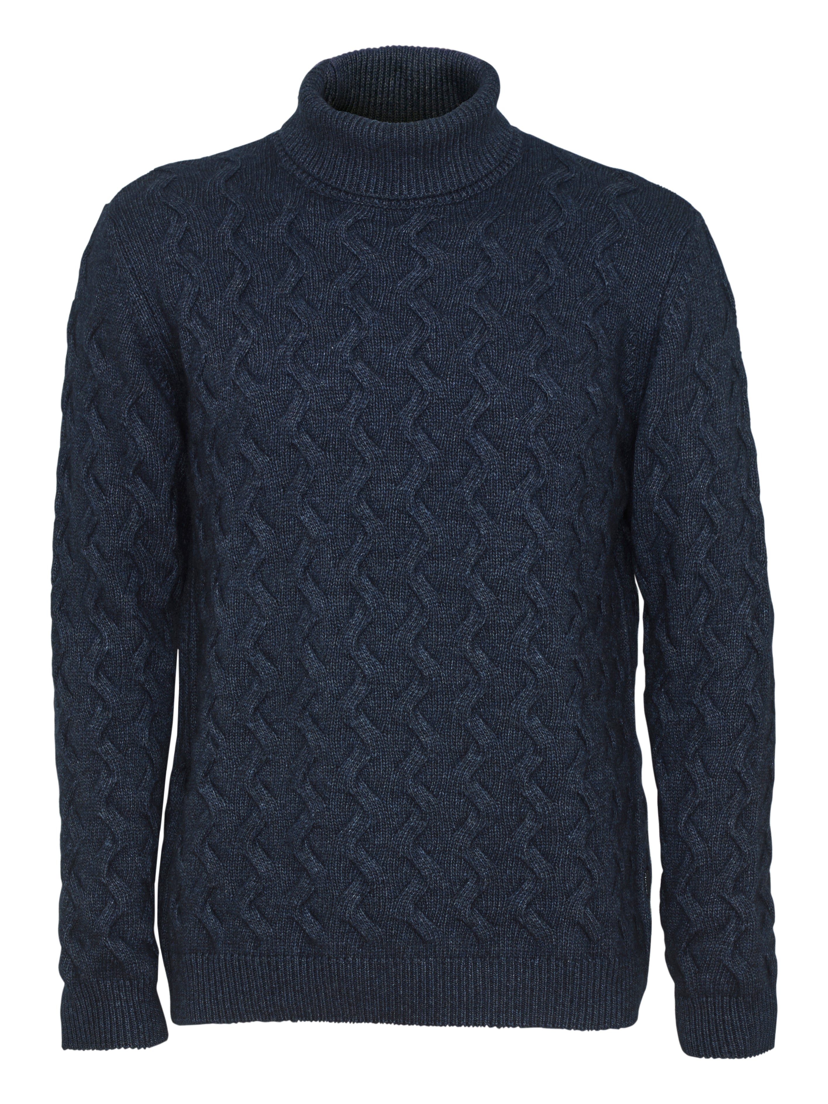 SAND - Mens Navy Cable Knit Jumper