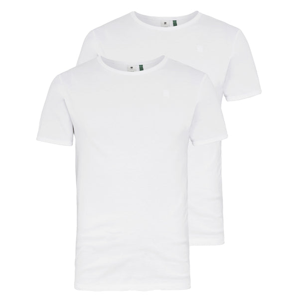 G-Star Raw Double Pack Slim Fit T-shirts - White