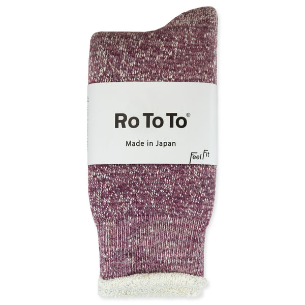 RoToTo Double Face Merino Wool Socks - Grape