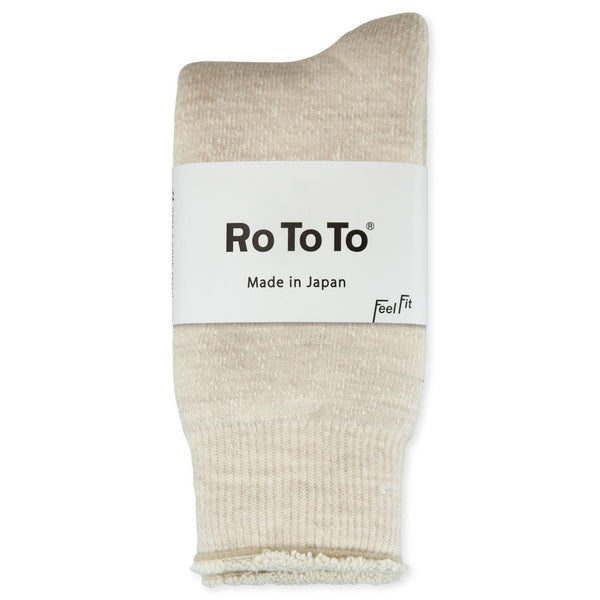 RoToTo Double Face Merino Wool Socks - Oatmeal