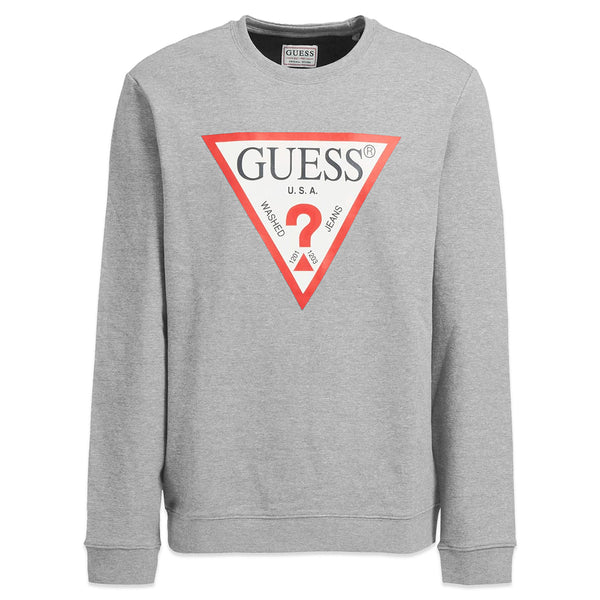 Guess Audley Fleece Crew Sweat - Grey