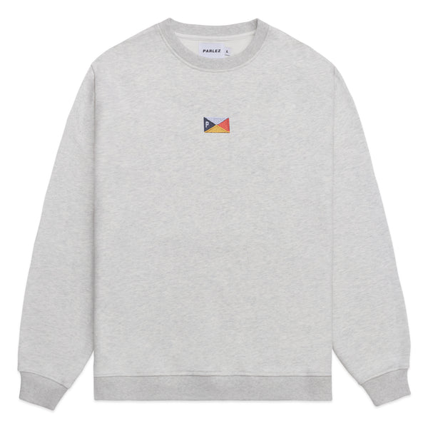 Parlez Pennant Crew Sweat - Heather Grey