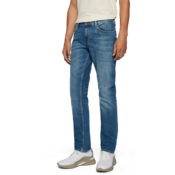 Boss Delaware Slim Fit Jeans - Aqua Mid Blue